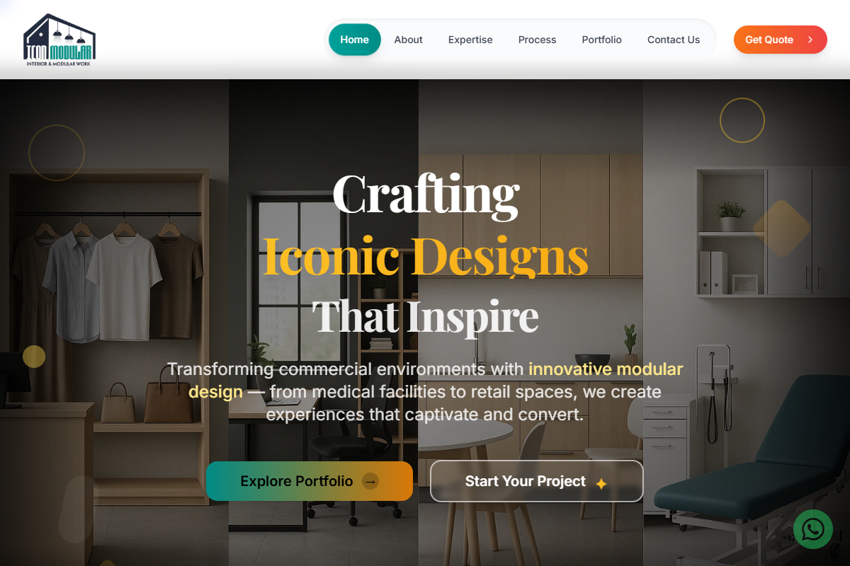 theiconmodular.com website snapshot